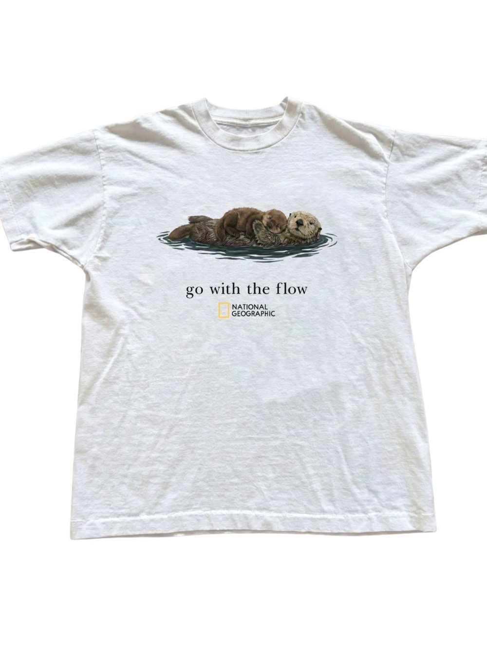Gildan White Otter 'Go With The Flow' Tee
